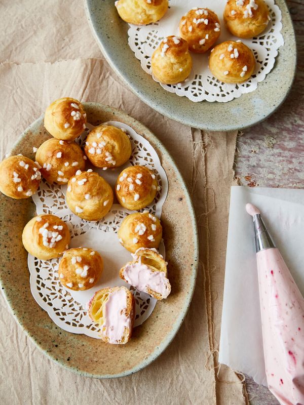 Chouquettes mit Himbeercreme