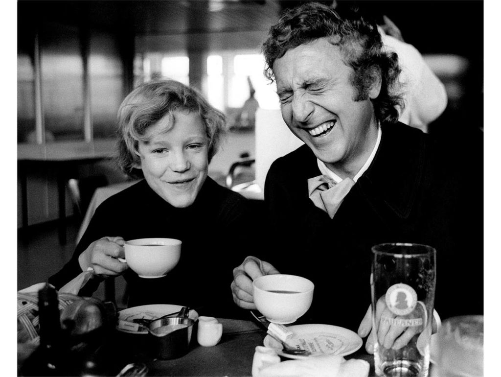 Gene Wilder and Peter Ostrum during the filming of »Willy Wonka and the Chocolate Factory« Munich, 1970