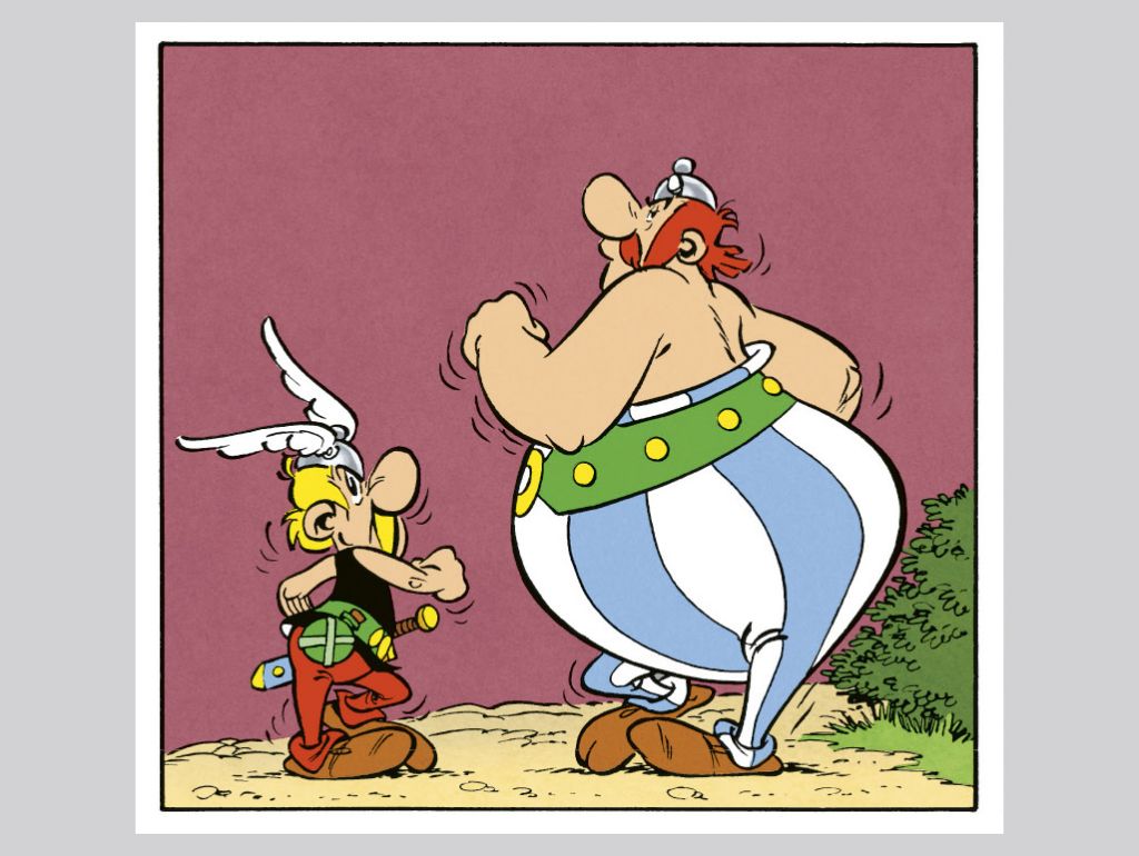 Zeichnung von Asterix und Obelix